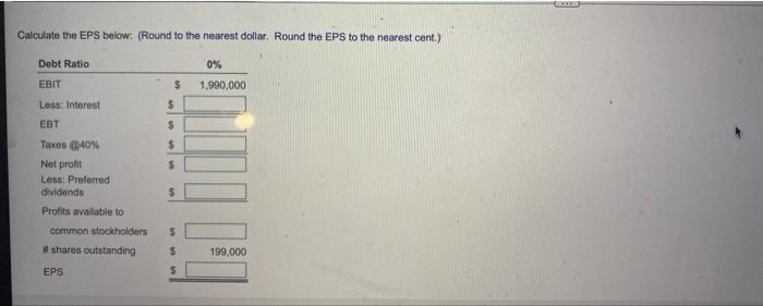 dividends of $200,00 structure, the firm has assembled data on the cost