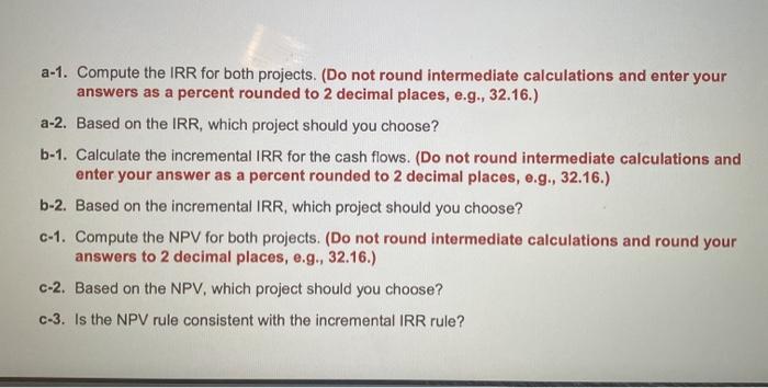 projects for the Bahamas Recreation Corporation. Both projects require an annual return
