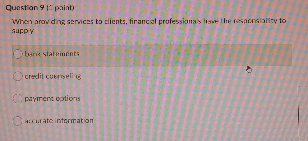 Will foster high sales tactics Question 3 (1 point) Anil signed a