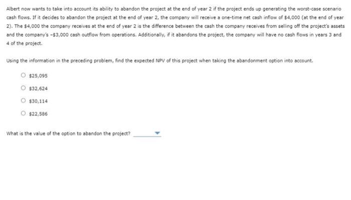 will require an initial investment of $7,000. The base-case cash flows for