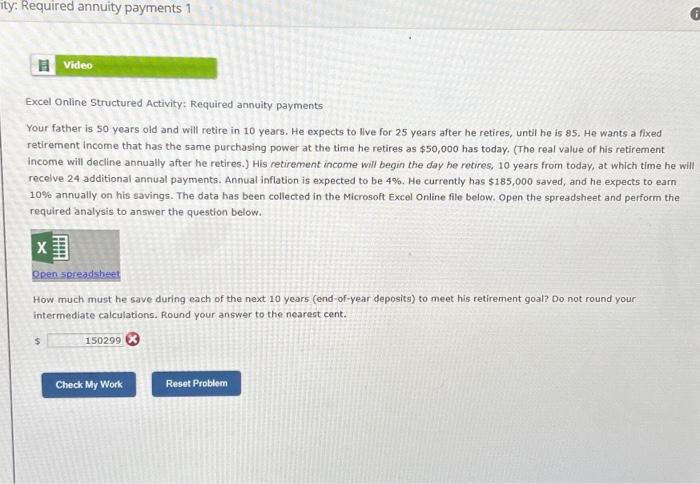 years old and will retire in 10 years. He expects to live