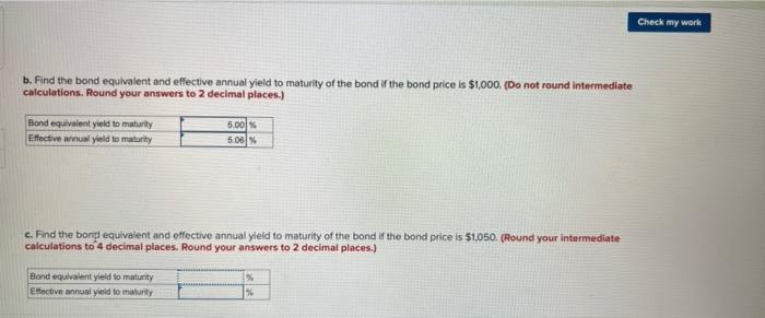 par value $1,000 makes semiannual coupon payments at a coupon rate of