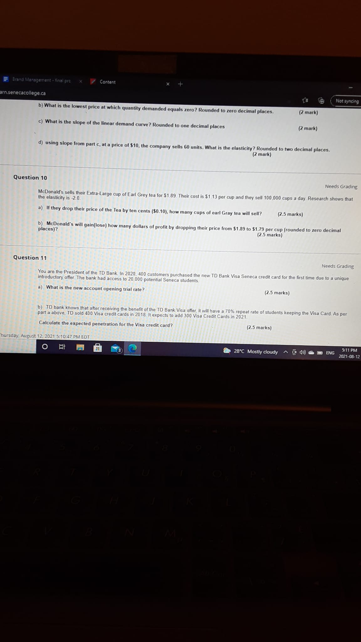 driving services in the GTA. The class spends $200,000 on an advertising