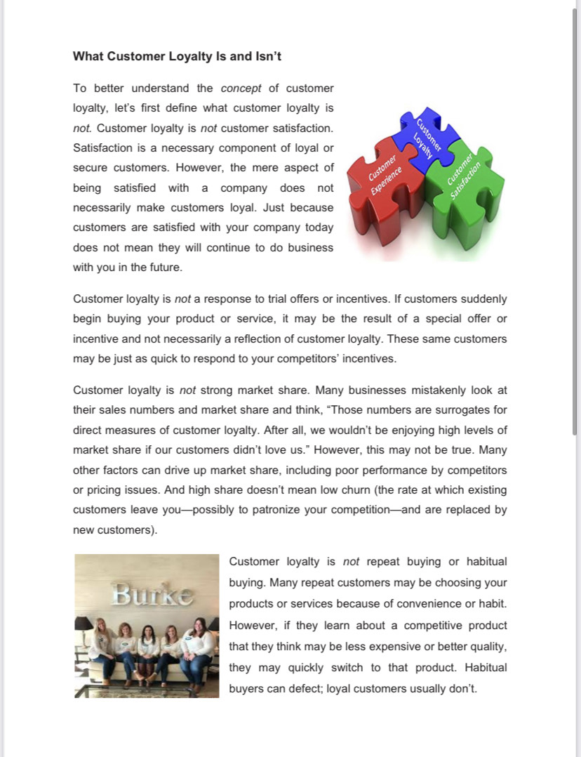 can talk about what does. Customer loyalty is a composite of a