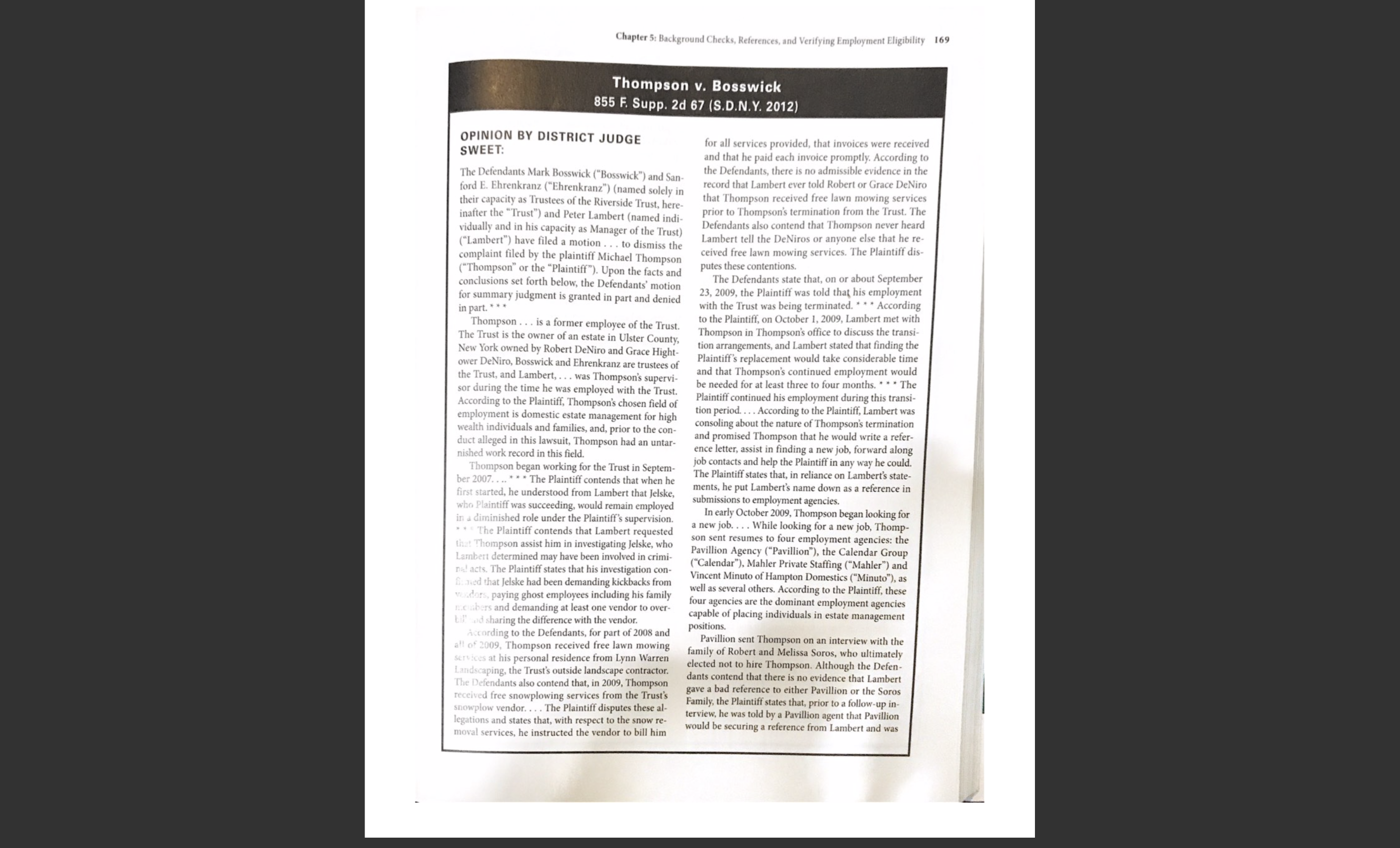 answer questions 1 and 4. Chapter 5: Background Checks, References, and Verifying