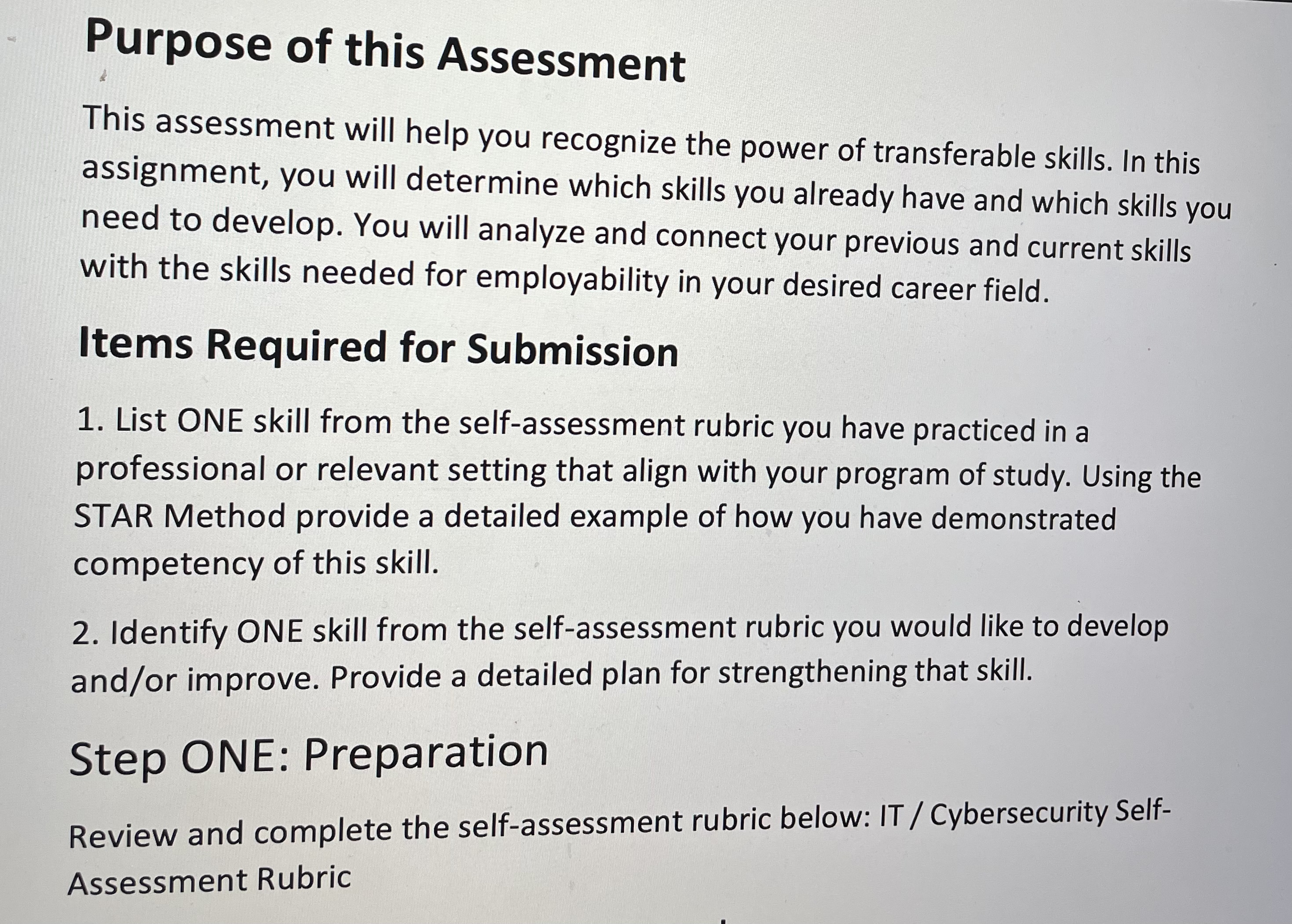 detailed example of how you have demonstrated competency of this skill. 2.