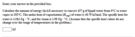 Enter your answer in the provided box. Calculate the amount of