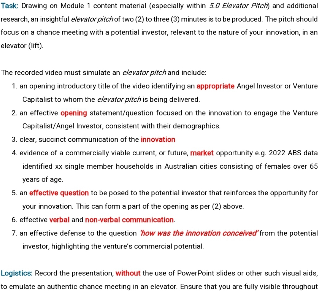 Help for solving Task: Drawing on Module 1 content material (especially within