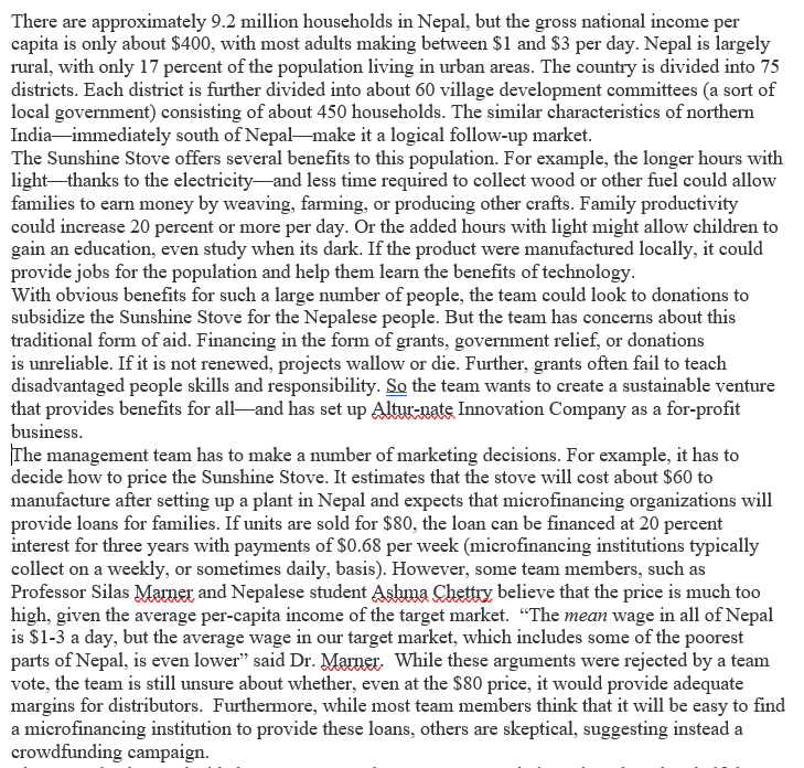 (or, in some instances, potential problems).Causes:List out the causes to the problems.