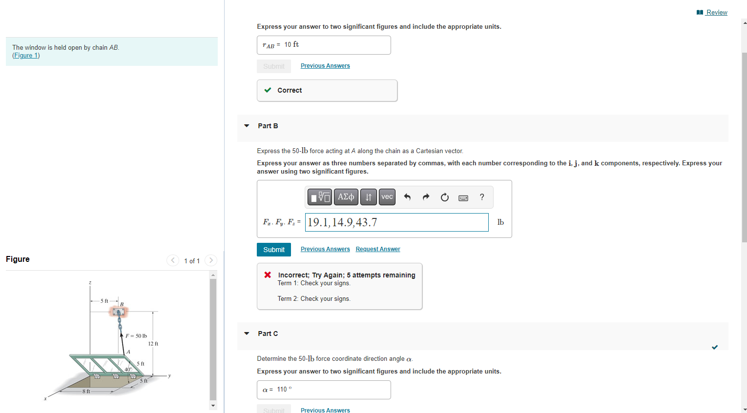 Review Express your answer to two significant figures and include the