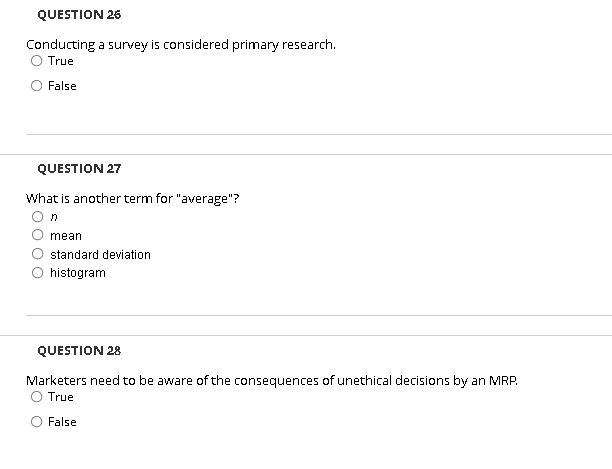 and will be 1 and 10 respectively. O True O False QUESTION