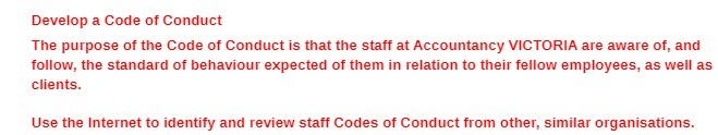  Develop a Code of Conduct The purpose of the Code of