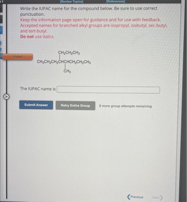 use correct punctuation. Keep the information page open for guidance and for