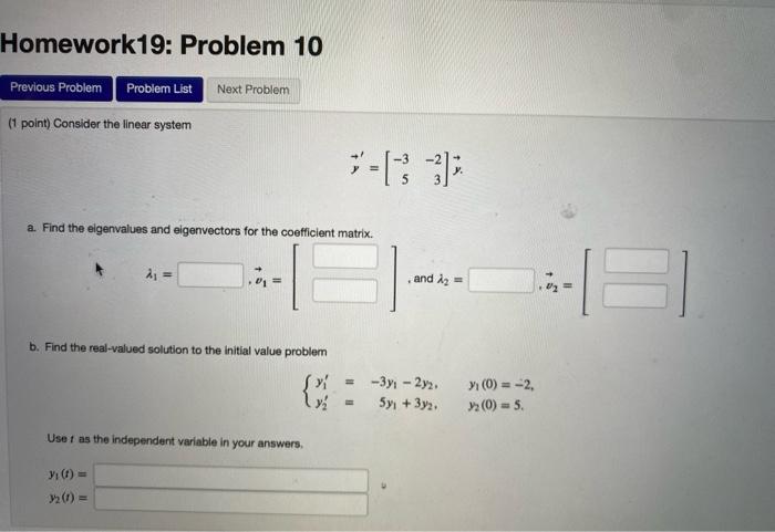  Homework19: Problem 10 Previous Problem Problem List Next Problem (1 point)