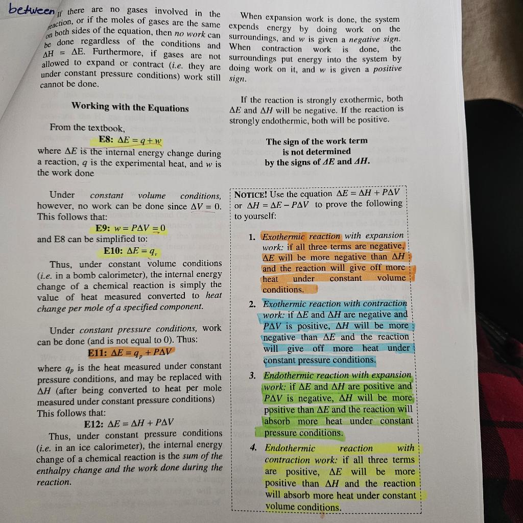 110kcal/mol magnesium under constant pressure conditions but if any of the H+must