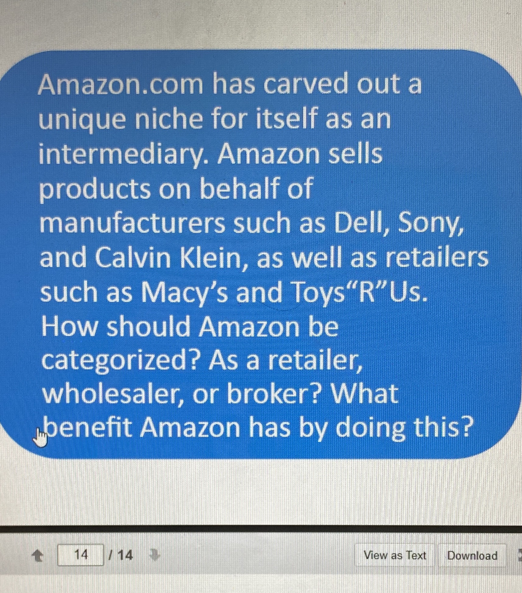  Amazon.com has carved out a unique niche for itself as an