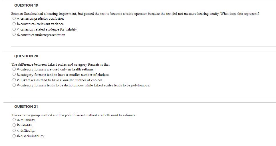 please send correct answers so i can do helpful QUESTION 19 Seaman