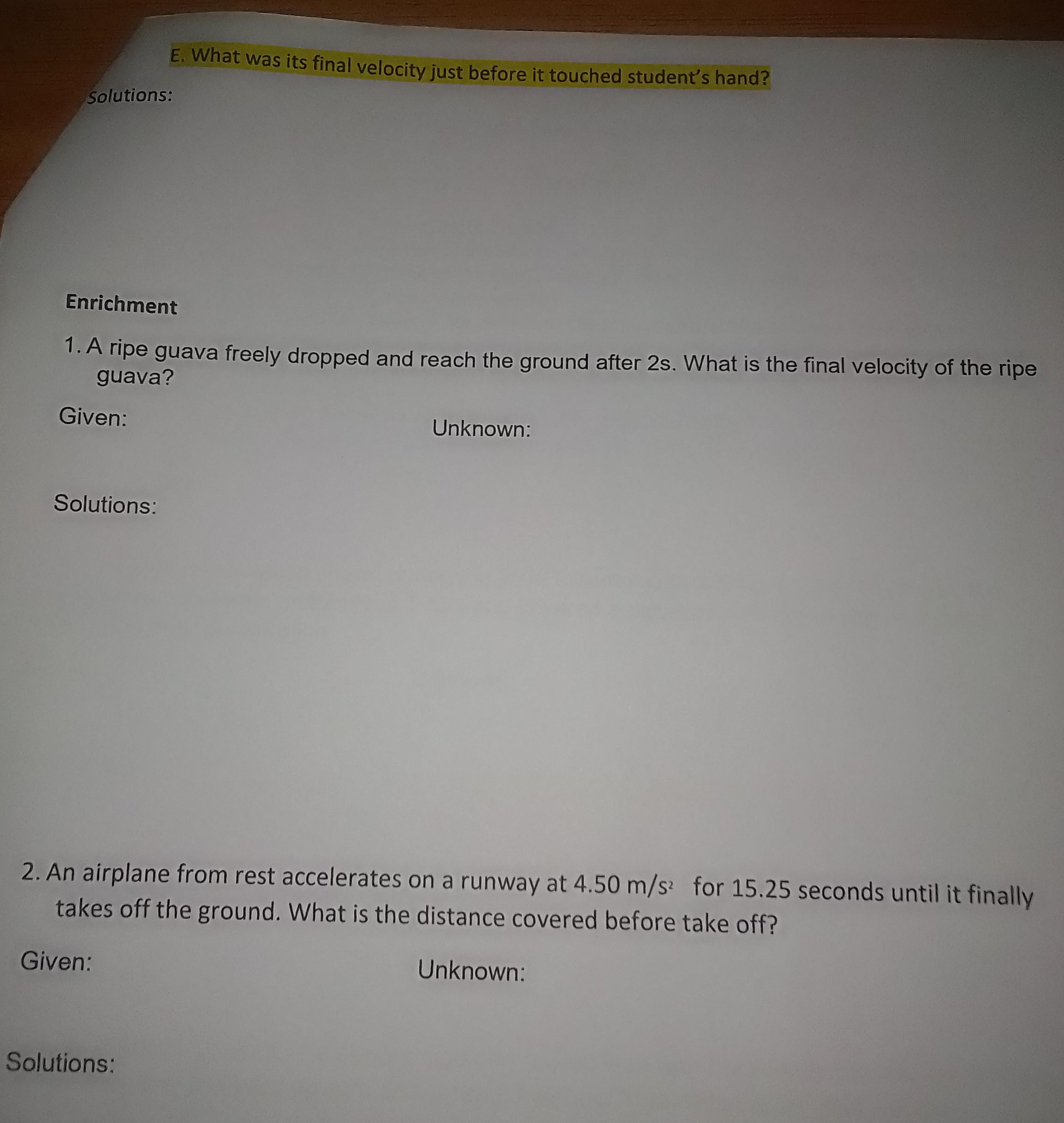 participants accelerate uniformly at 5.25 s and covered a distance of 4.125