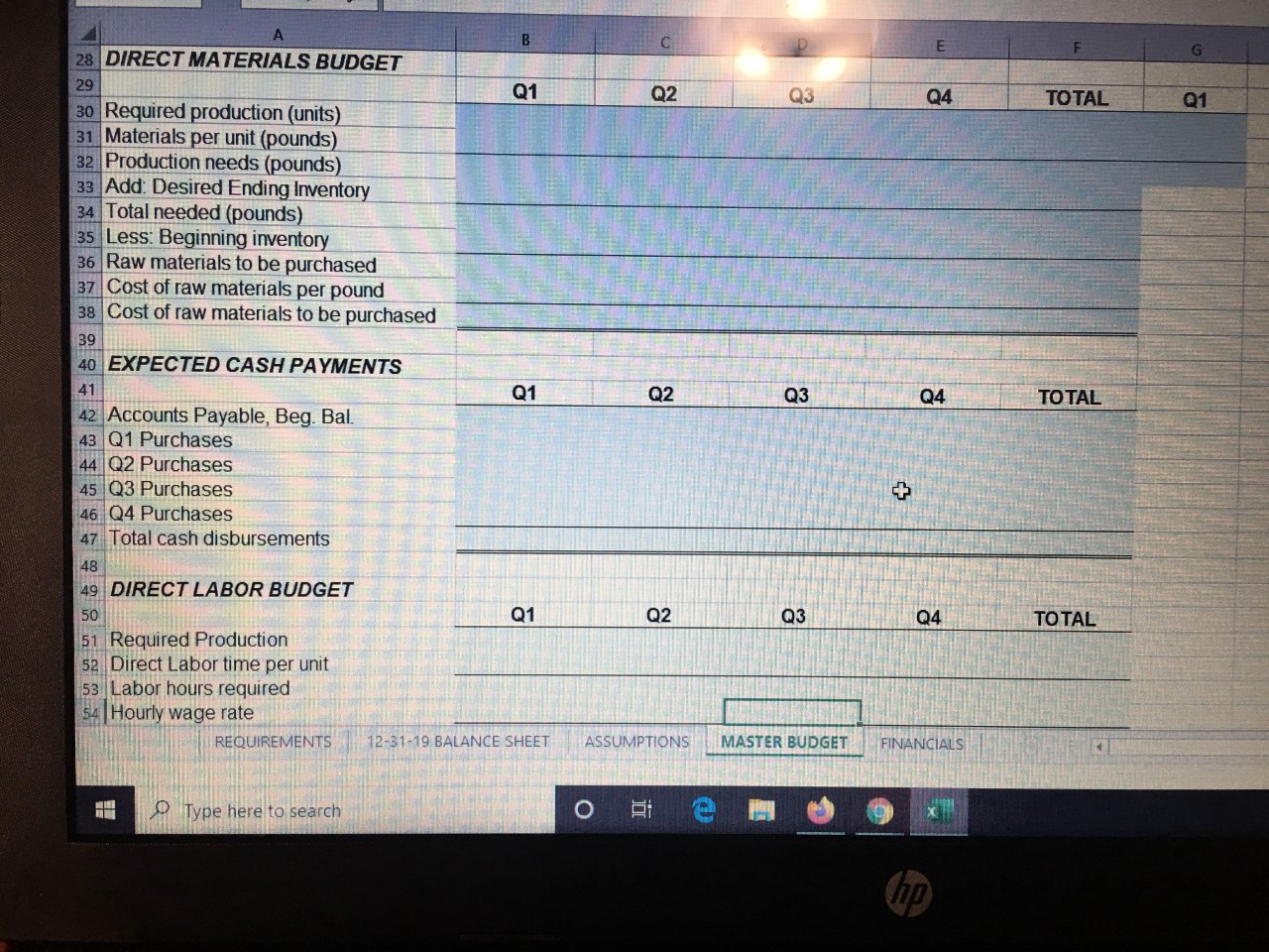2020 budget. ABC Company Balance Sheet December 31, 2019 Assets Cash Accounts