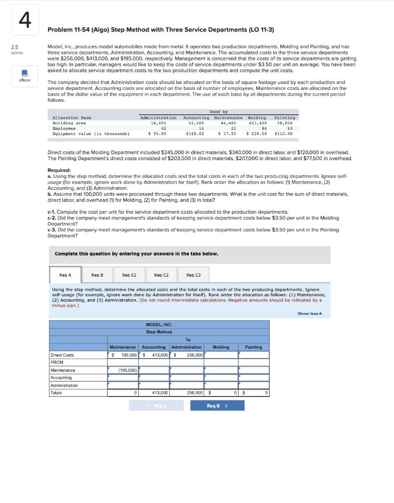 Need help with REQ A, B & C1 Thanks in advance!