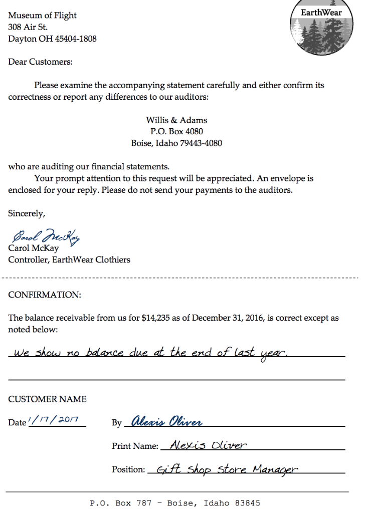 In this mini-case you will complete the test of details on accounts