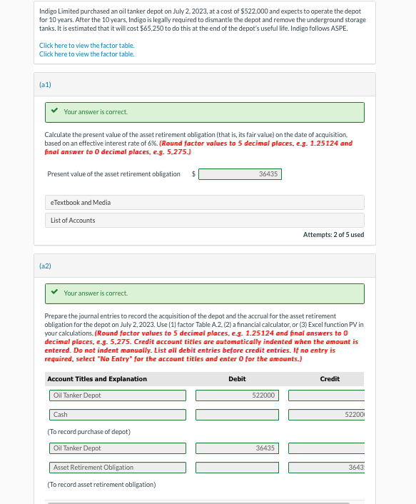  Please solve (b). Indigo Limited purchased an oil tanker depot on