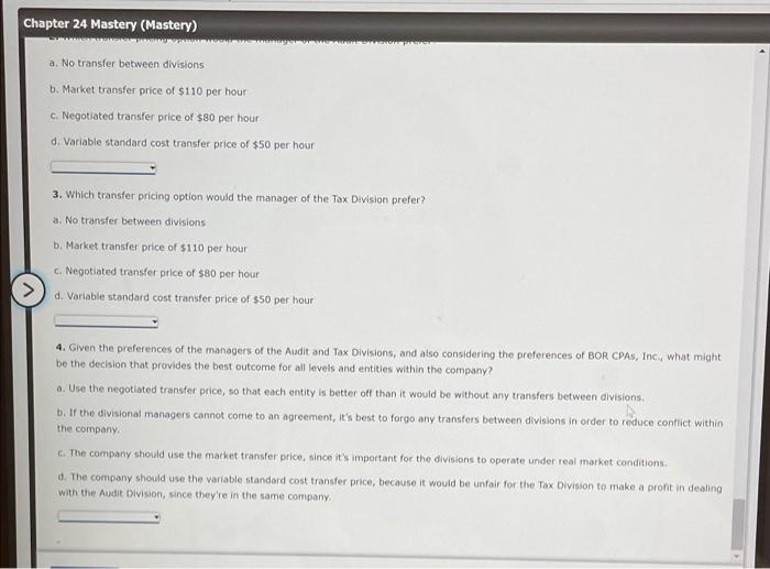 performance evaluation, and turns to you for assistance. Mr. Bailey is only