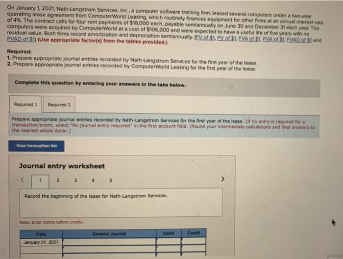  On January 1, 2021, Nath-Langstrom Services, Inc., a computer software training