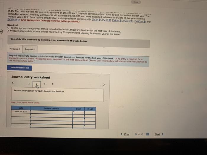 Leasing, which routinely finances equipment for other firms at an annual interest