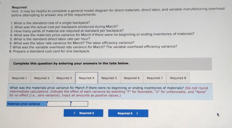 Price or Rate $6.00 per yard per direct $ 2 labor-hour Standard