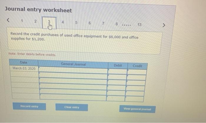 $9,000 cash for three months' rent for an office. 3 Made credit