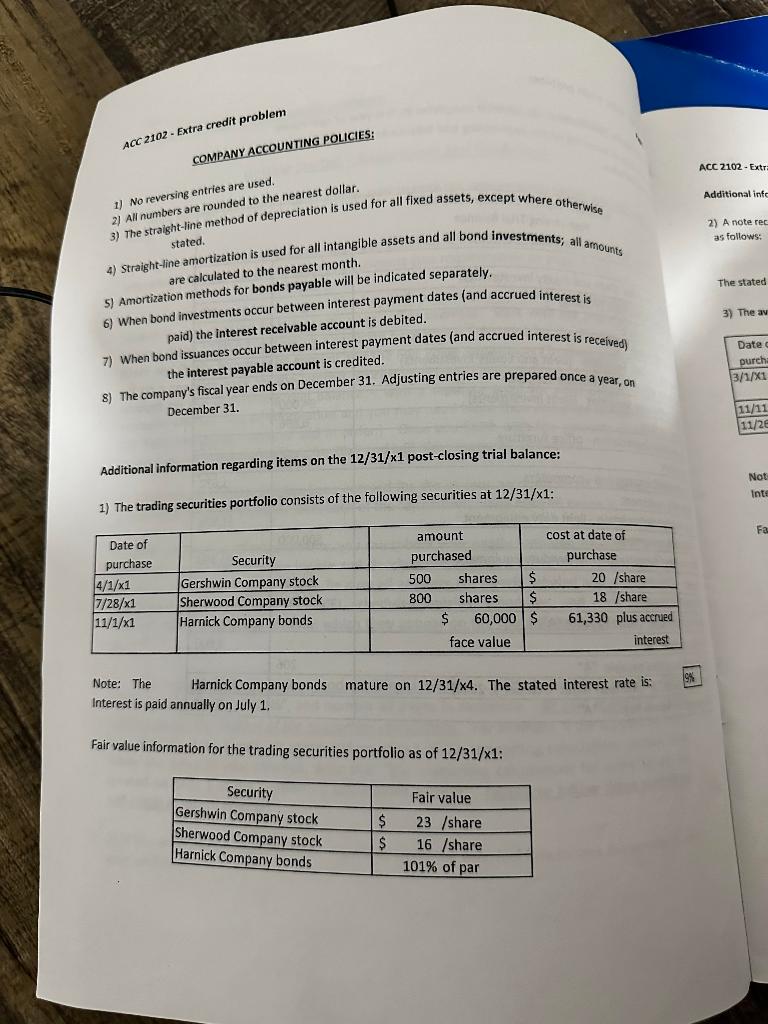 completed its first year of operations. Selected accounts appearing on the post-closing