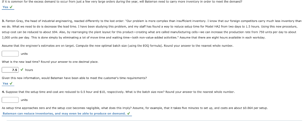 of setting up a production run D = the known annual demand