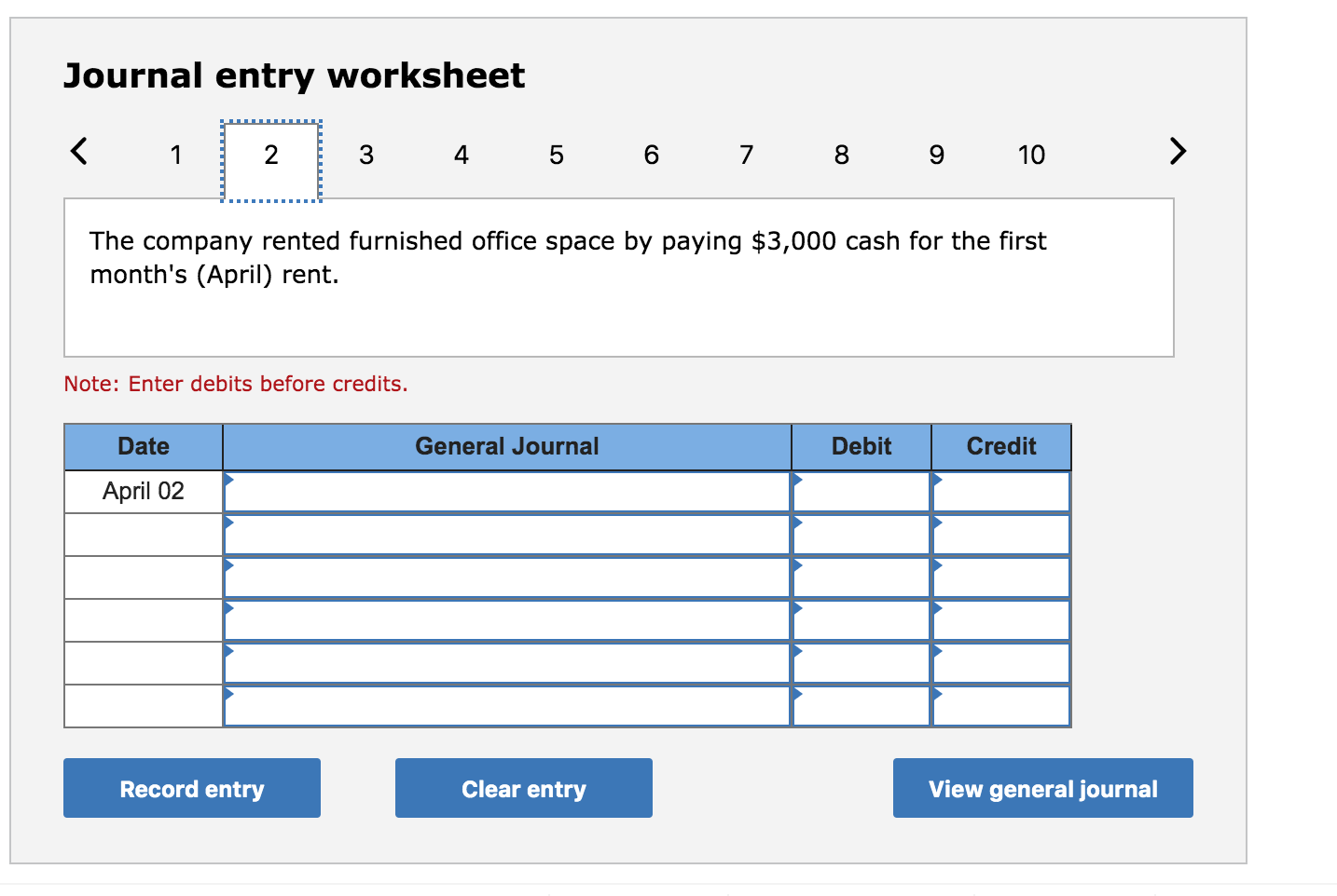 month. April 1 Nozomi invested $47,000 cash and computer equipment worth $30,000