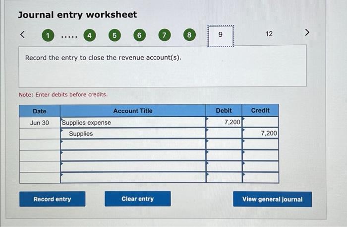 current fiscal year-end, is found on the trial balance tab. The credit