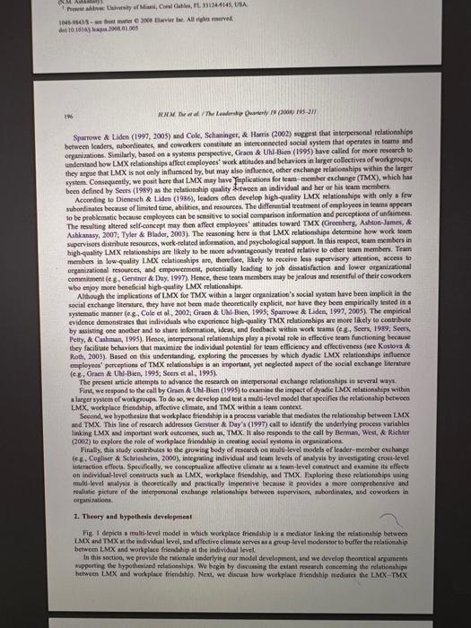 leadership. The article provided for you to read this week will grant