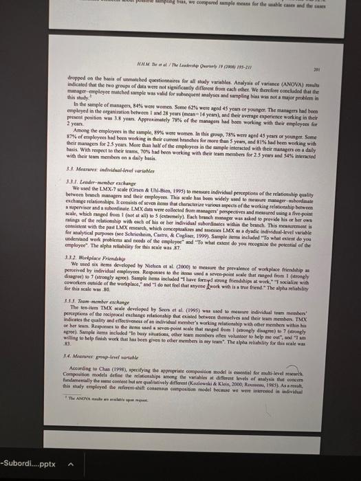 the jargon, structure, or research methods aspects (especially the results section) included