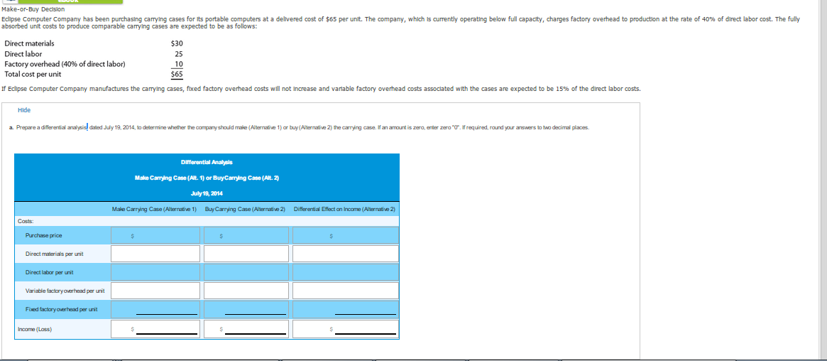  Eclipse Computer Company has been purchasing canylng cases for its portable