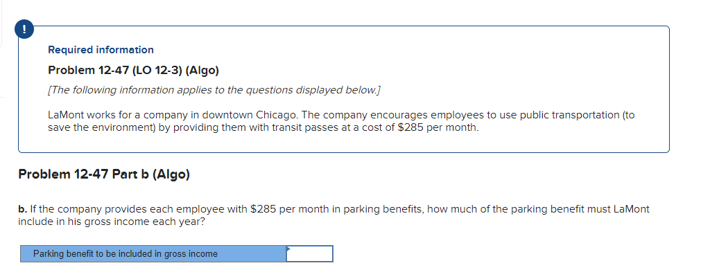 12-3) (Algo) [The following information applies to the questions displayed below.] LaMont