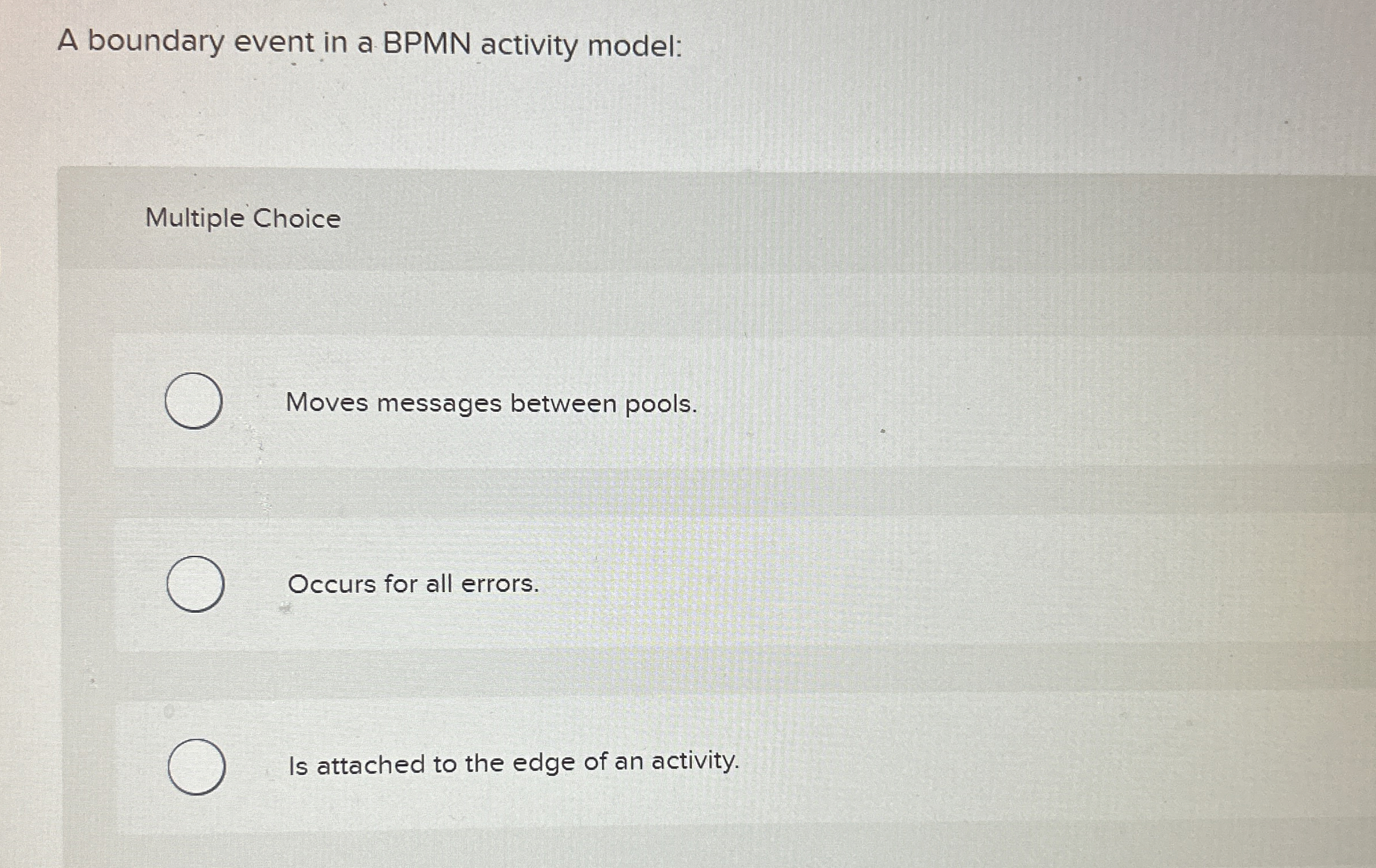  A boundary event in a BPMN activity model: Multiple Choice Moves