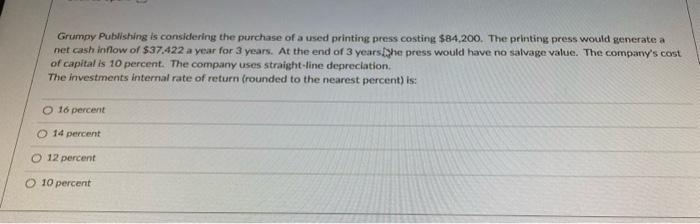 HW help answer wuestions and make excel sheet Grumpy Publishing is cansidering