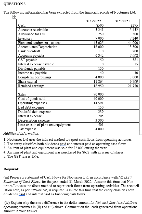 Please USE EXACT table provided WILL UPVOTE ANSWER QUESTION 3 The following