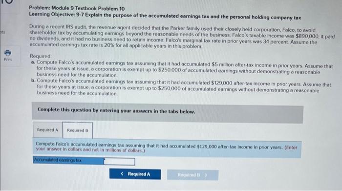 the purpose of the accumulated earnings tax and the personal holding company