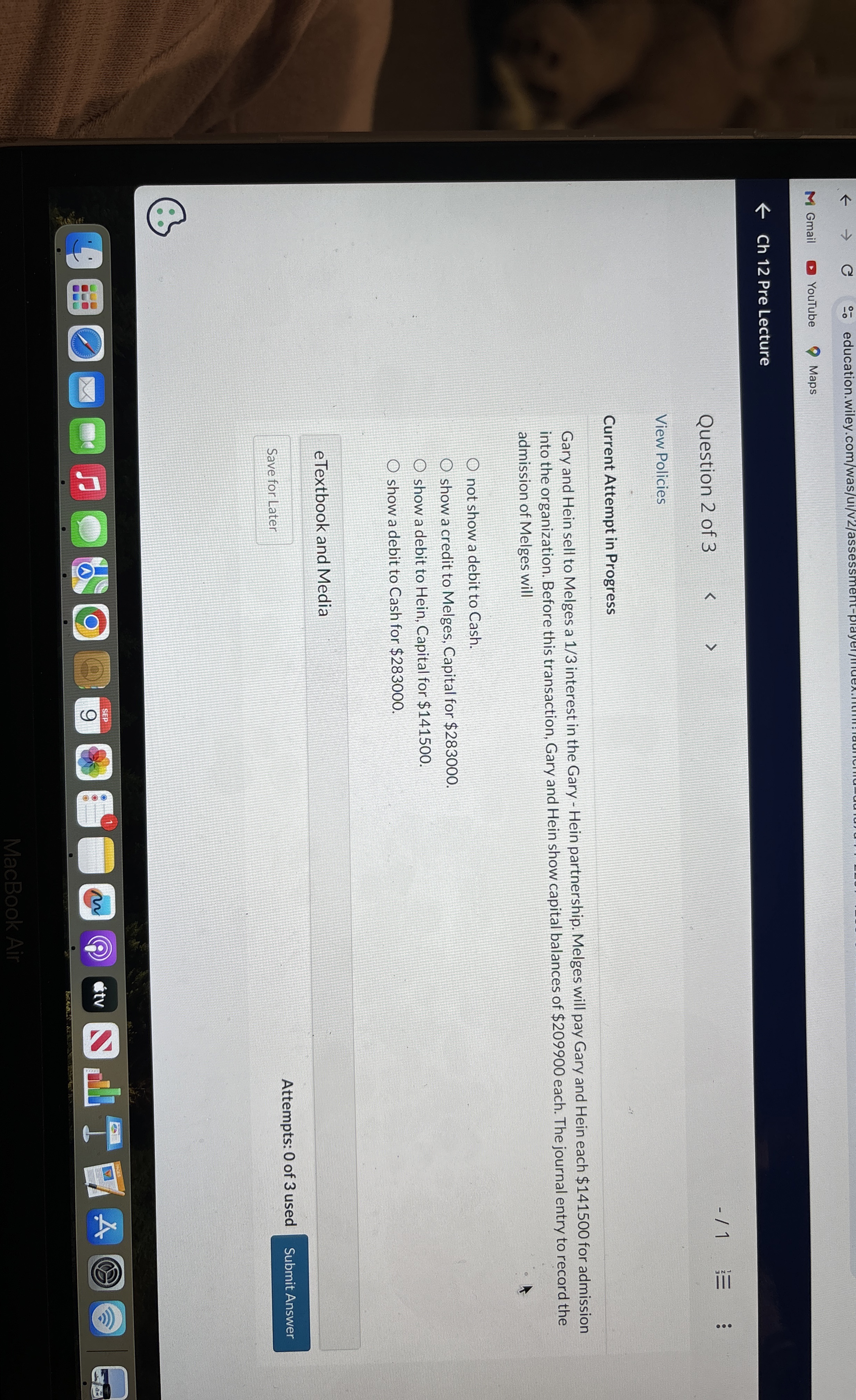 Gmail YouTube Maps Ch 12 Pre Lecture Question 2 of 3