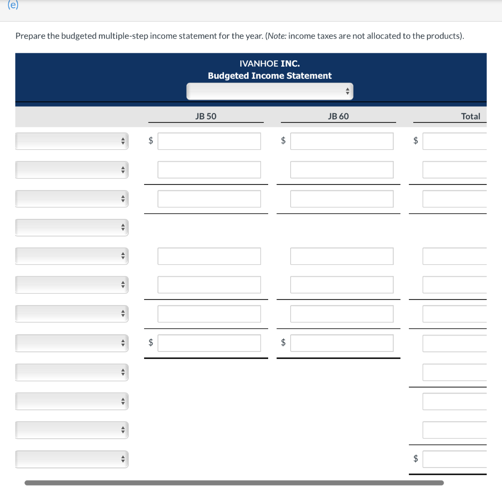 price $20 $25 Production budget: Desired ending finished goods units 32,400 16,200