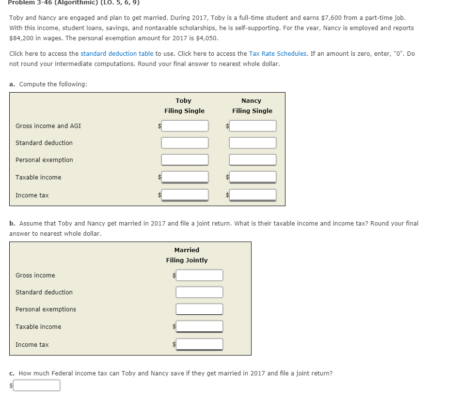  Problem 3-46 (Algorithmic) (Lo. 5, 6, 9) Toby and Nancy are