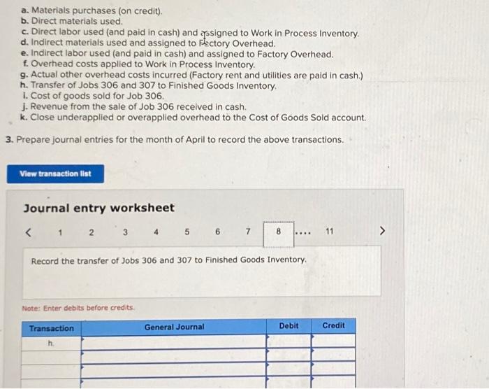 Computing and recording job costs; preparing schedule of cost of goods manufactured