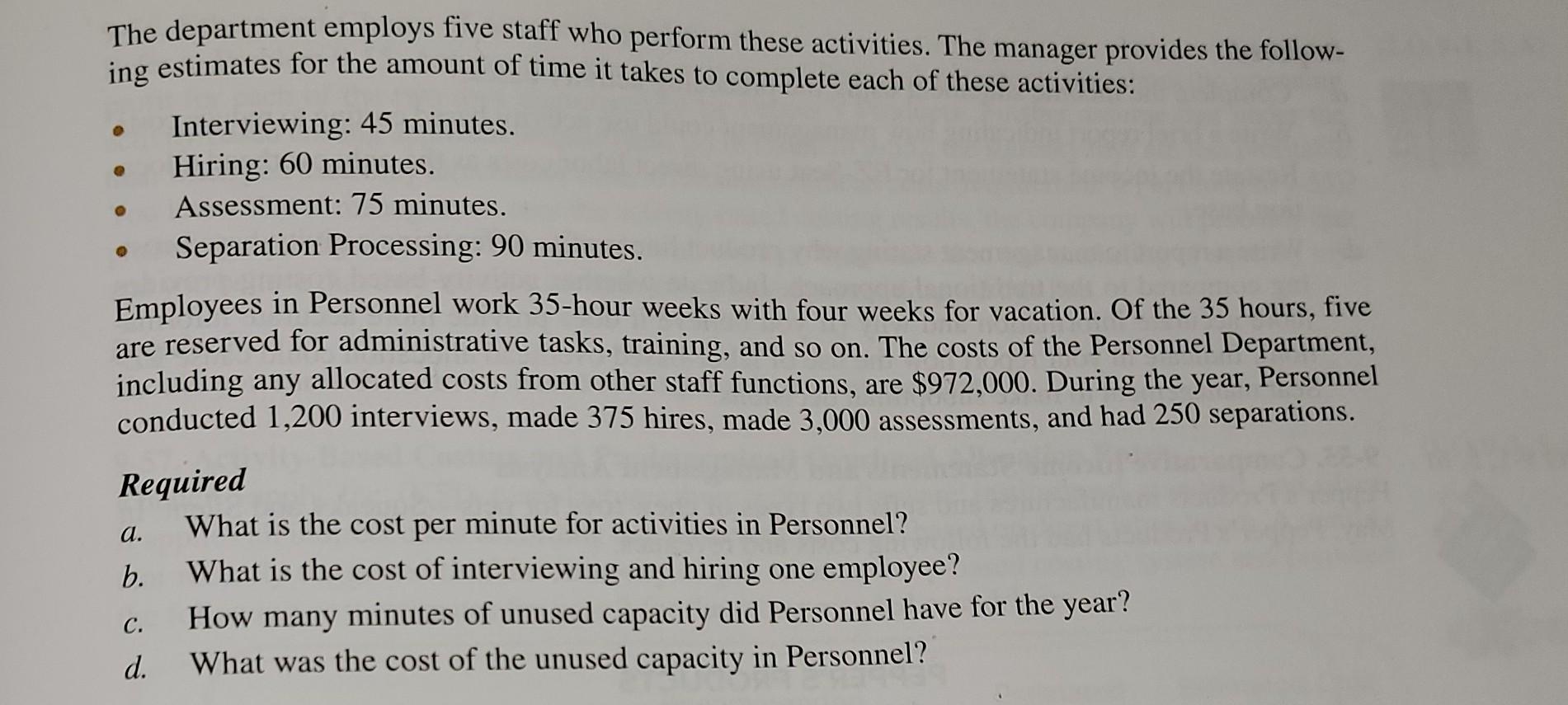 and if possible please post copyable computations. 9-53. Time-Driven ABC for an