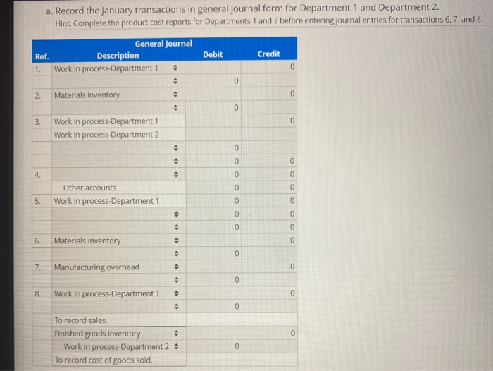 Two Departments, Journal Entries with Supporting Calculations-Weighted Average Method Patterson Laboratories, Inc.,