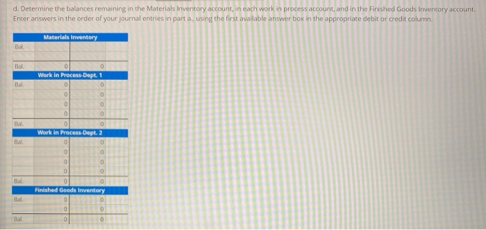 are used in Department 2. Conversion costs are incurred evenly in both